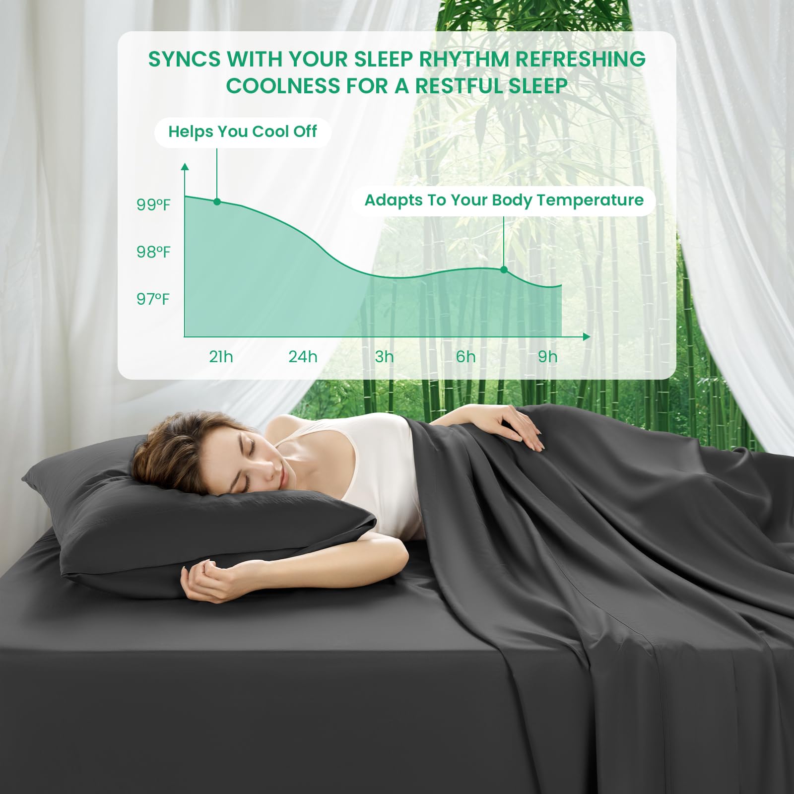 SONORO KATE flat sheet in queen size for polished look