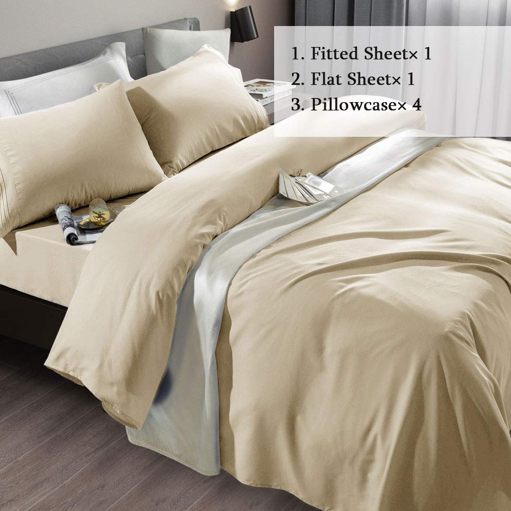 SONORO KATE king fitted sheet with deep pocket and elastic for a snug fit