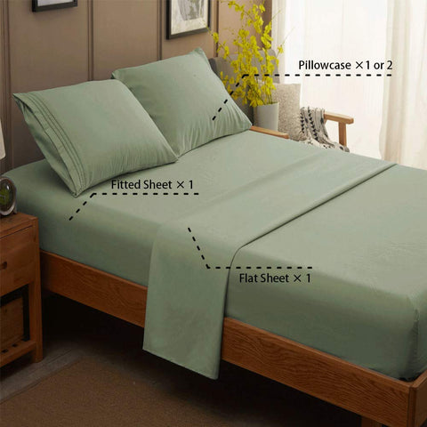 SONORO KATE king-size 4pc set with flat sheet for luxury bedding