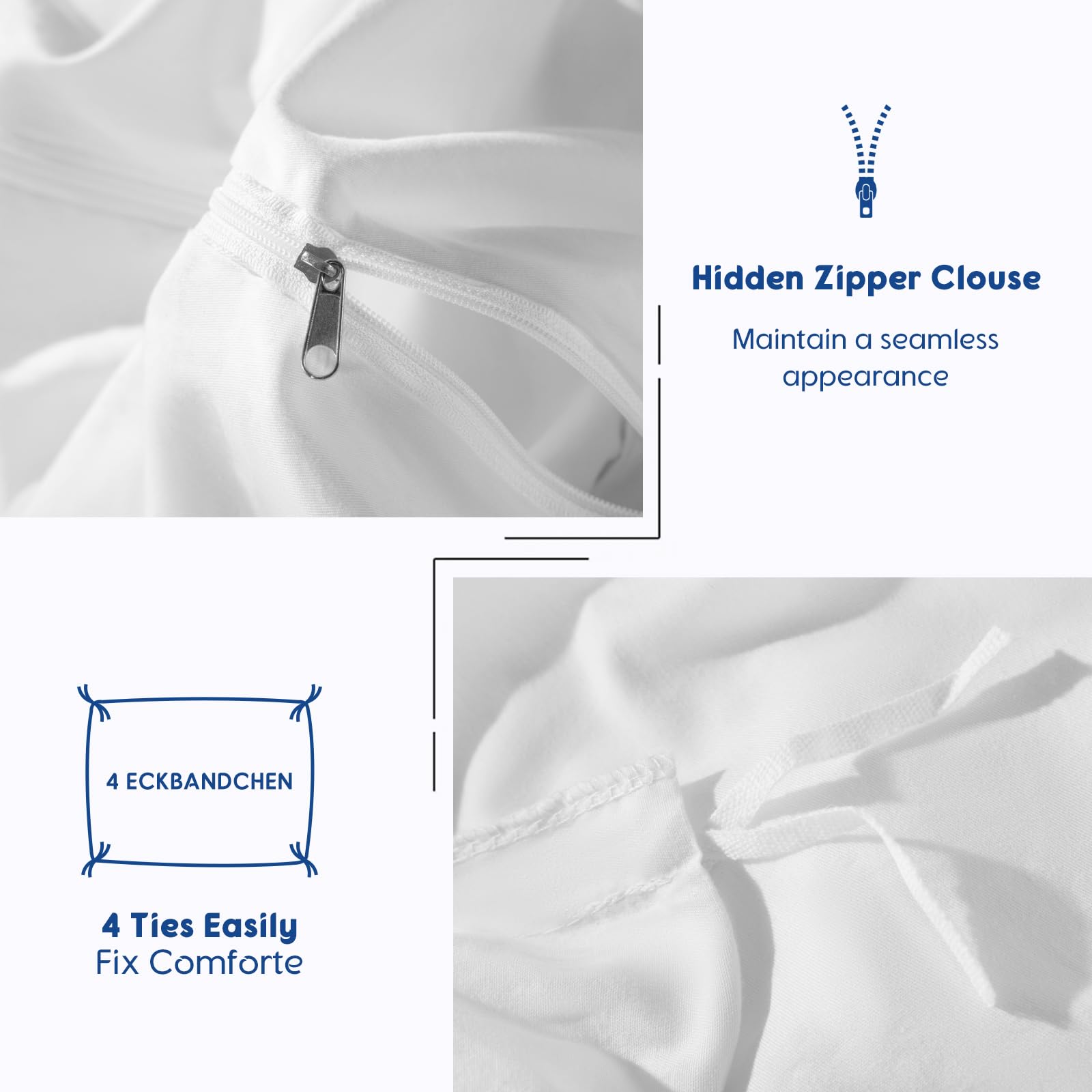 SONORO KATE easy-care duvet cover, machine washable and quick-dry