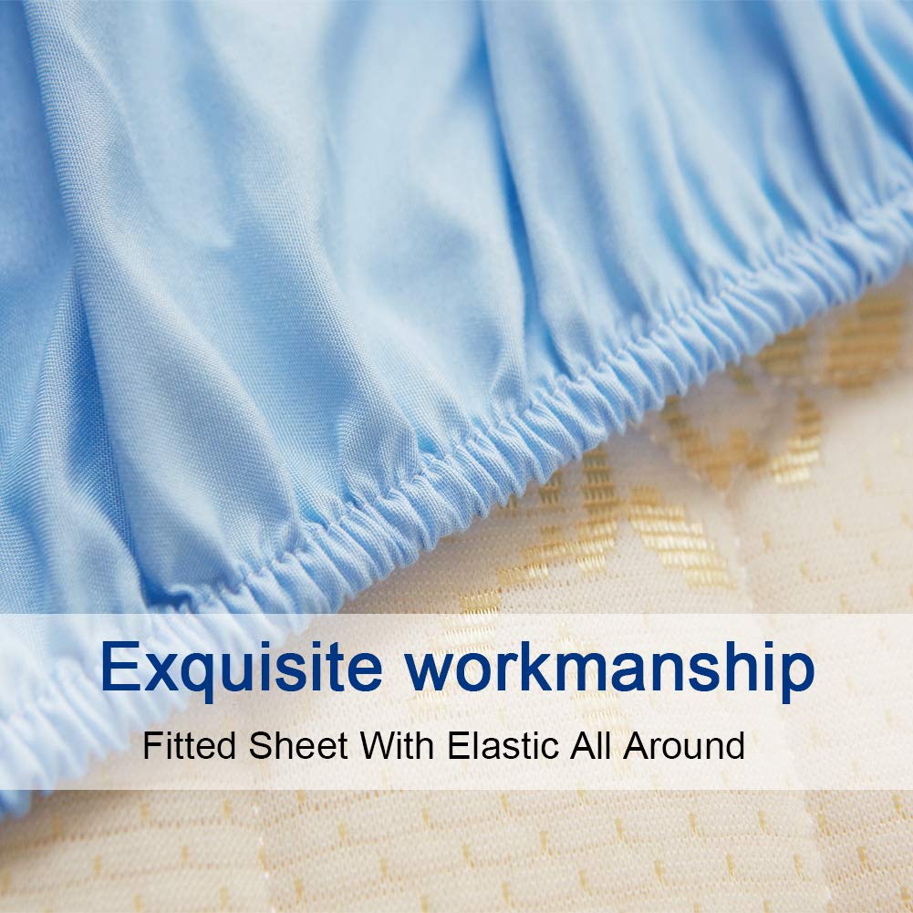 SONORO KATE lake blue sheets brighten bedrooms with vibrant color and versatile décor
