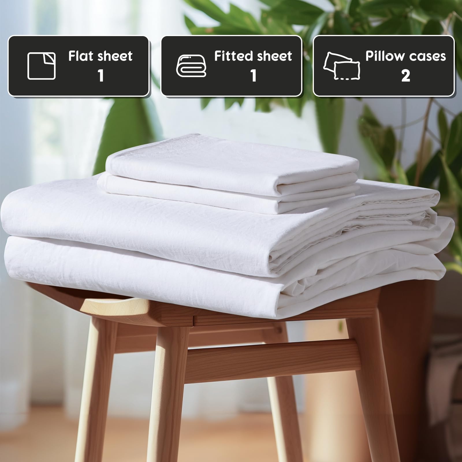 SONORO KATE linen stonewashed texture, emphasizes dense weave for lasting strength