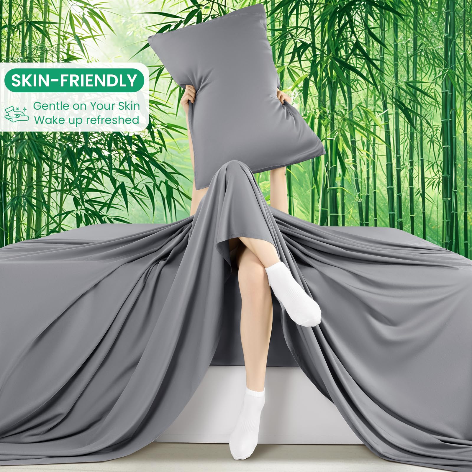 SONORO KATE pet-friendly bamboo sheets resist stains for everyday use.