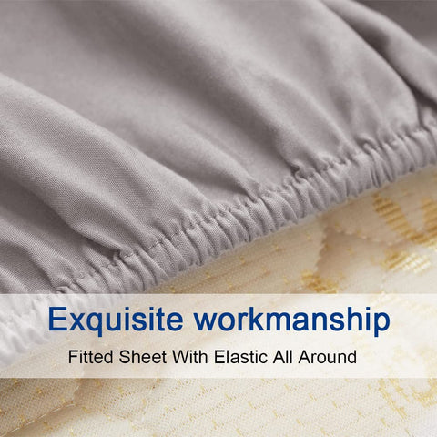 SONORO KATE soft-grey bed sheets suit modern bedrooms and minimalist decors.