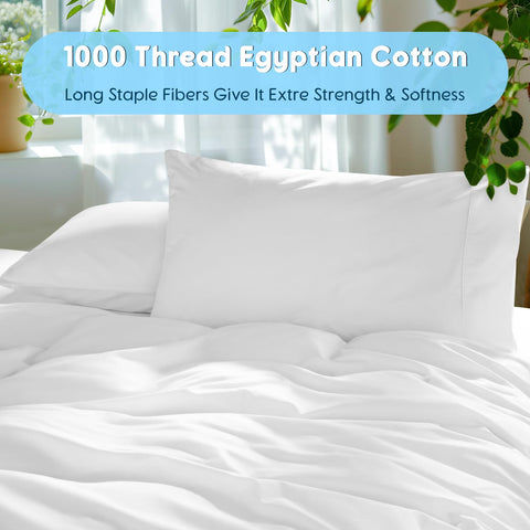 SONORO KATE white sateen sheets laid flat with elegant hotel finish