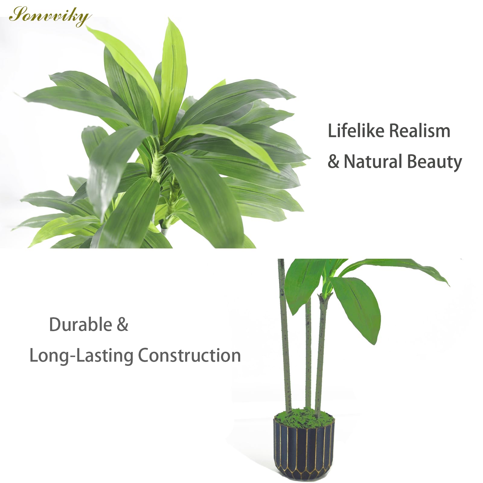 Sonvviky indoor tree in planter enhances living room décor.