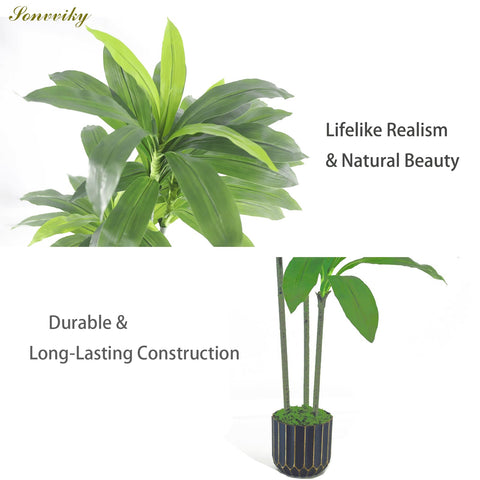 Sonvviky indoor tree in planter enhances living room décor.