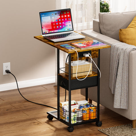Sonyabecca bottom wire basket adds extra storage for blankets or magazines.