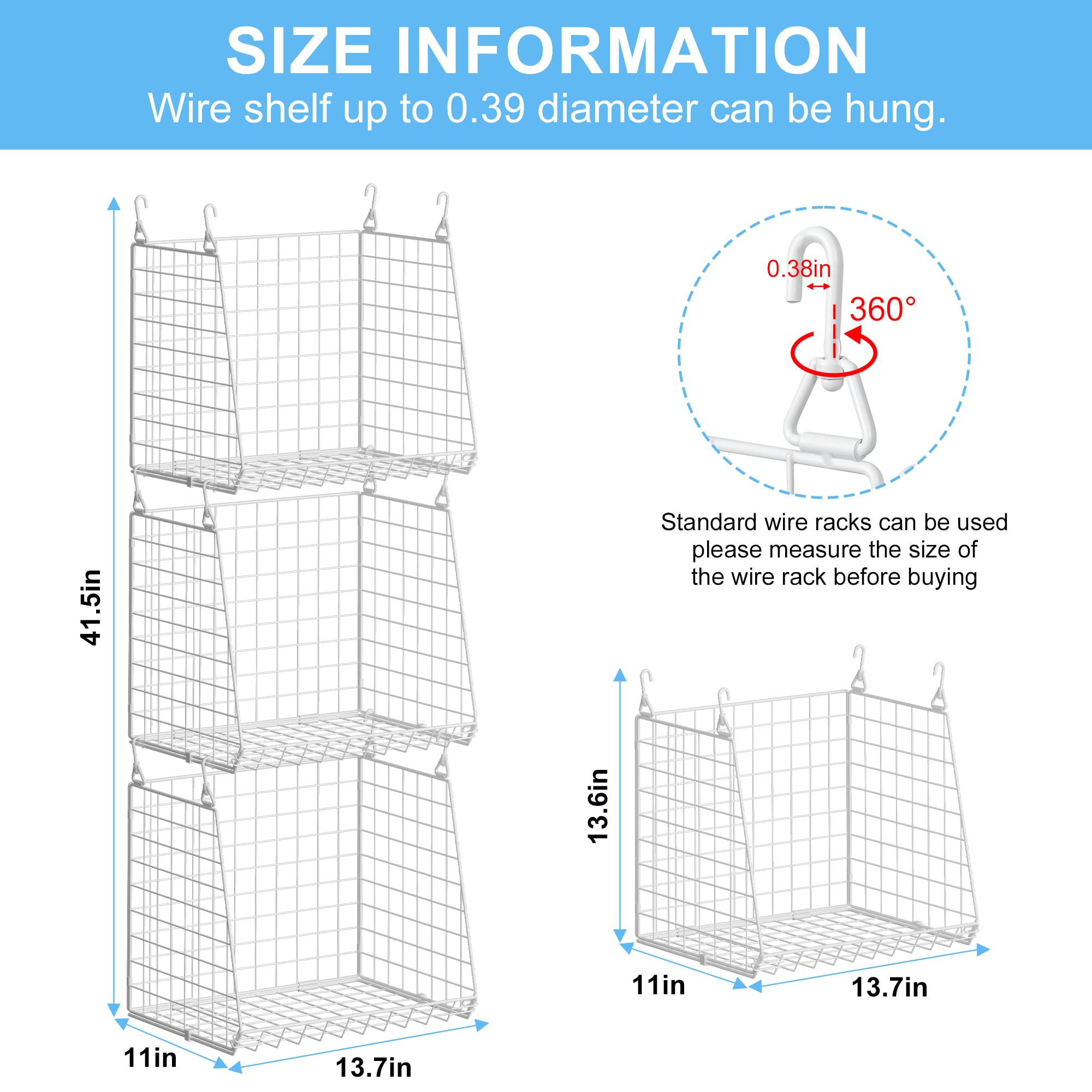 Sonyabecca durable coated-steel wire construction supports heavy loads.
