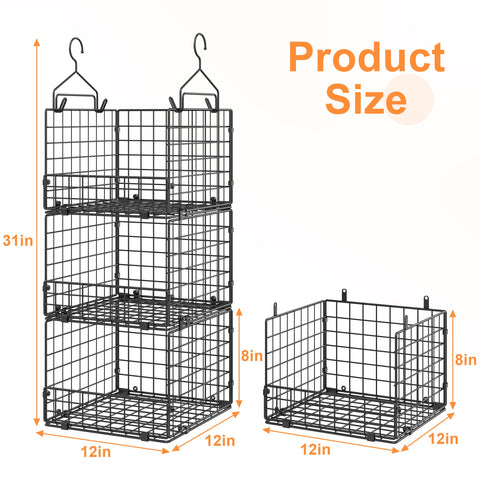 Sonyabecca easy-clean wire baskets for quick maintenance