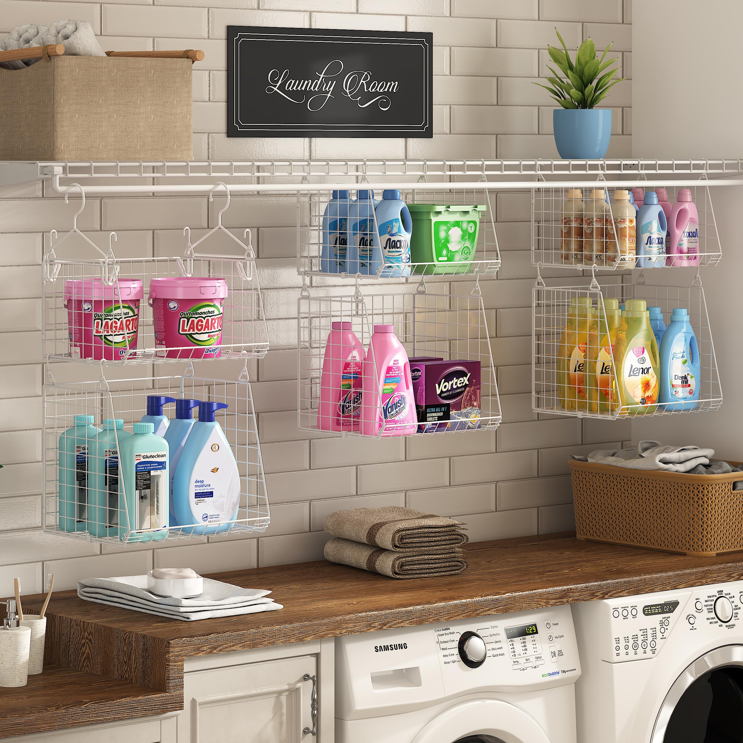Sonyabecca extended-height basket expands vertical storage capacity