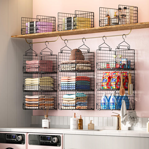 Sonyabecca hanging closet organizer mounted in dorm or small spaces