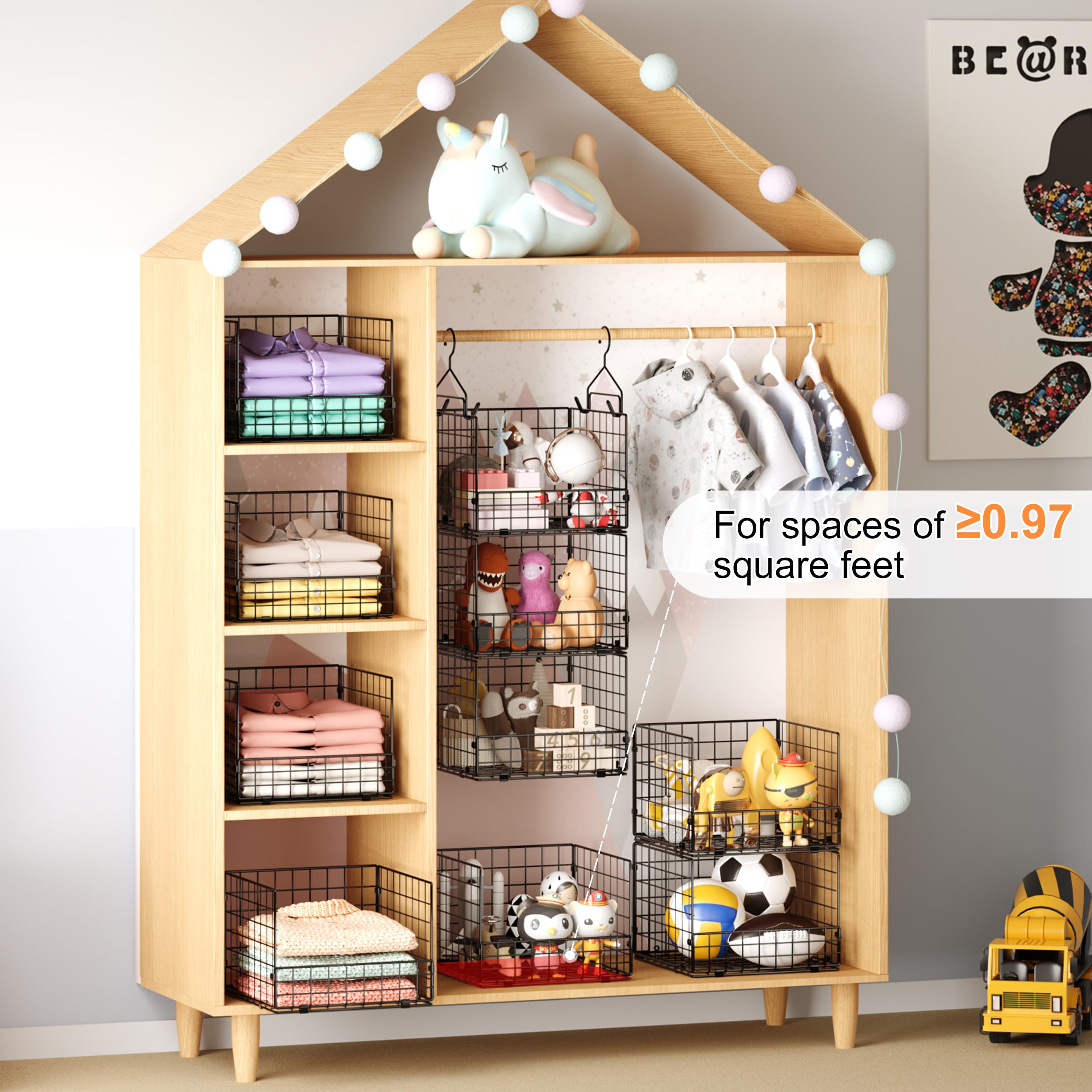Sonyabecca metal wire baskets for versatile organization in any room