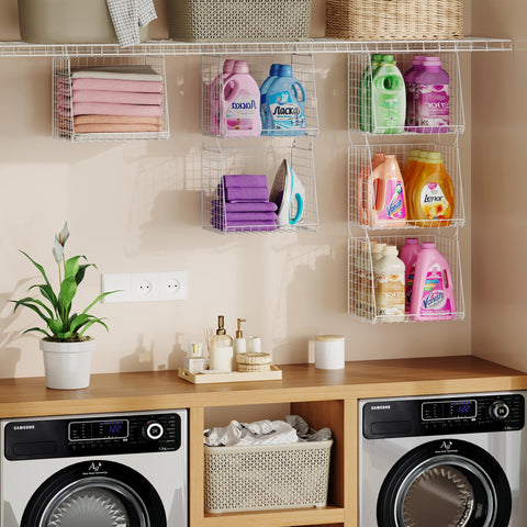 Sonyabecca modular design lets you switch between stacked and standalone baskets.