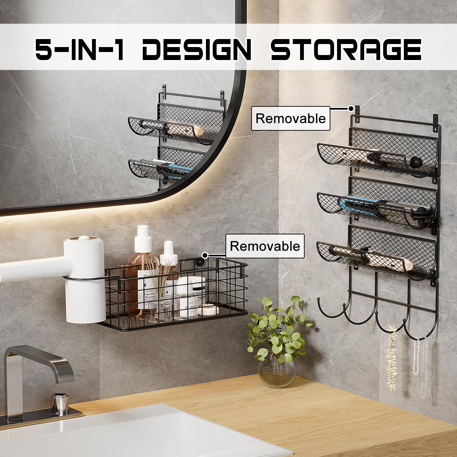 Sonyabecca mounting options include screws and non-marking stickers for versatile installation.