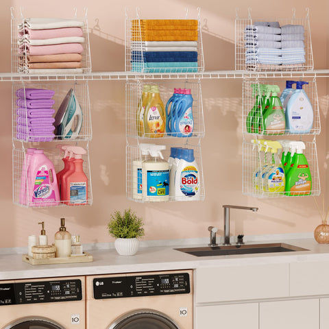 Sonyabecca multi-scene storage for laundry, closet, and garage organization.