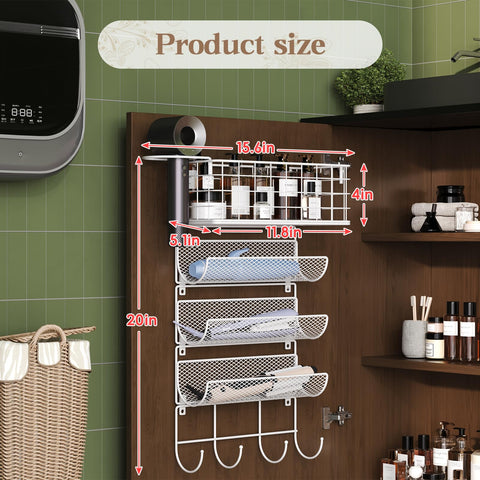 Sonyabecca multi-scene wall organizer adapts to bathroom, kitchen, or vanity