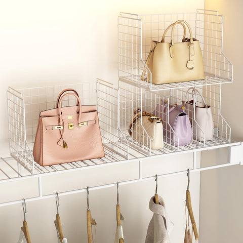 Sonyabecca organized-closet-05 captures a neat wardrobe with visible bag selection.