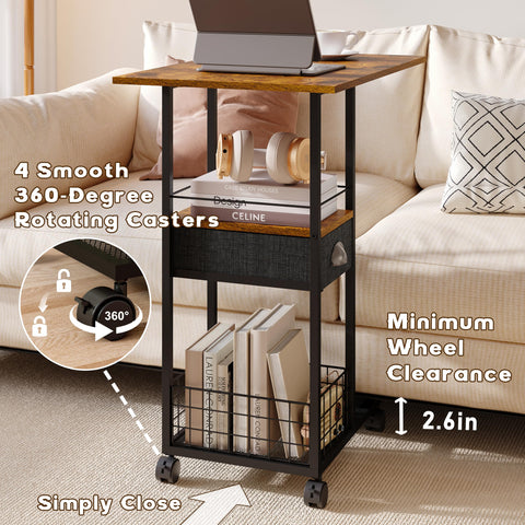 Sonyabecca side table drawer stores remotes and glasses discreetly