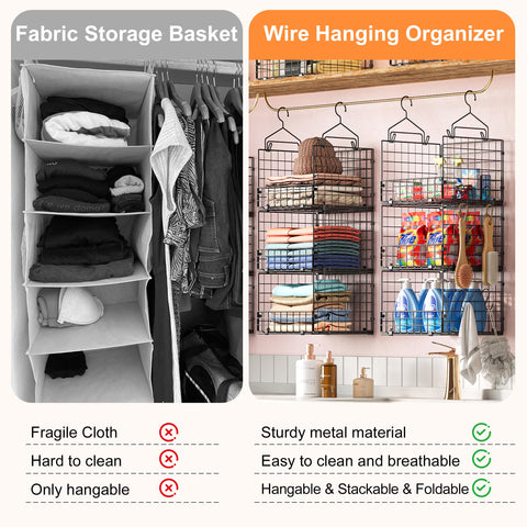 Sonyabecca 3-basket unit stackable for clothes and accessories