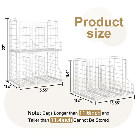 Sonyabecca stick-stack-system-07 demonstrates scalable storage as bag collection grows.