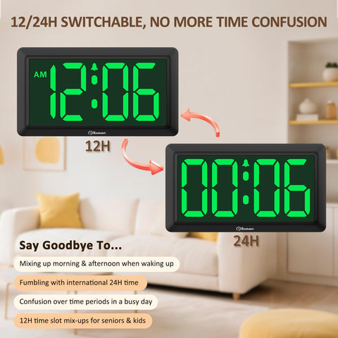 Soobest 12/24-hour format option to avoid AM/PM confusion in the kitchen.