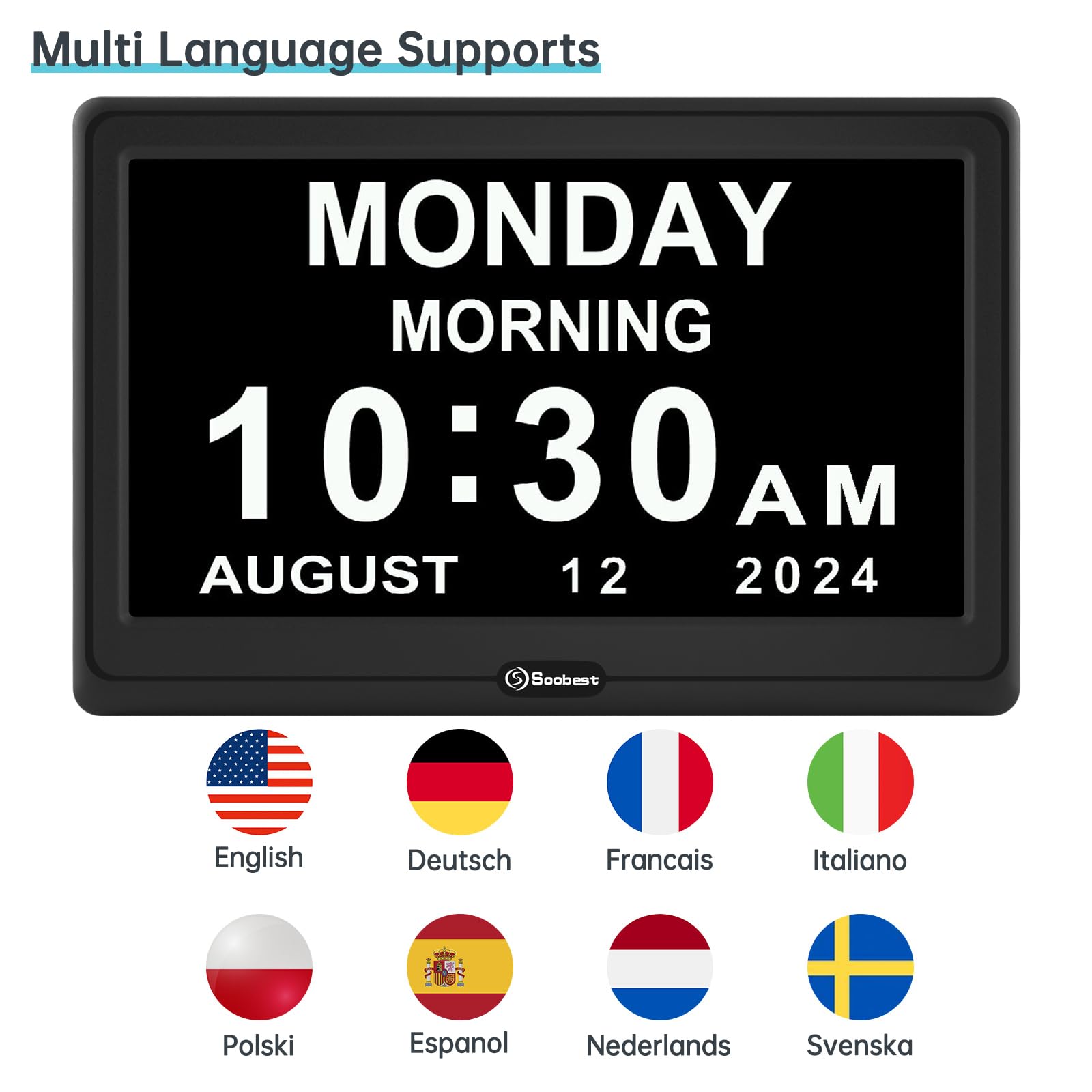 Soobest multilingual support including English Spanish and more