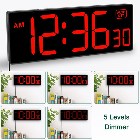 Soobest wall clock featuring auto DST and 12/24-hour formats for flexible timekeeping