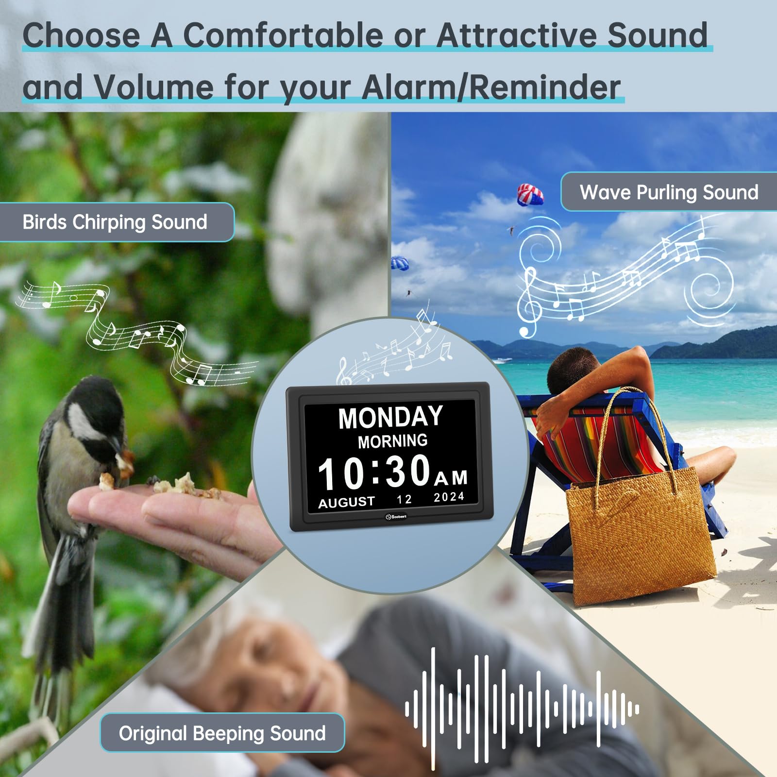 Soobest auto-dimming clock adjusts brightness for night comfort