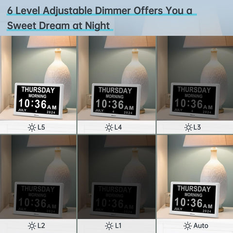 Soobest clock offers multiple display modes for personalized viewing.