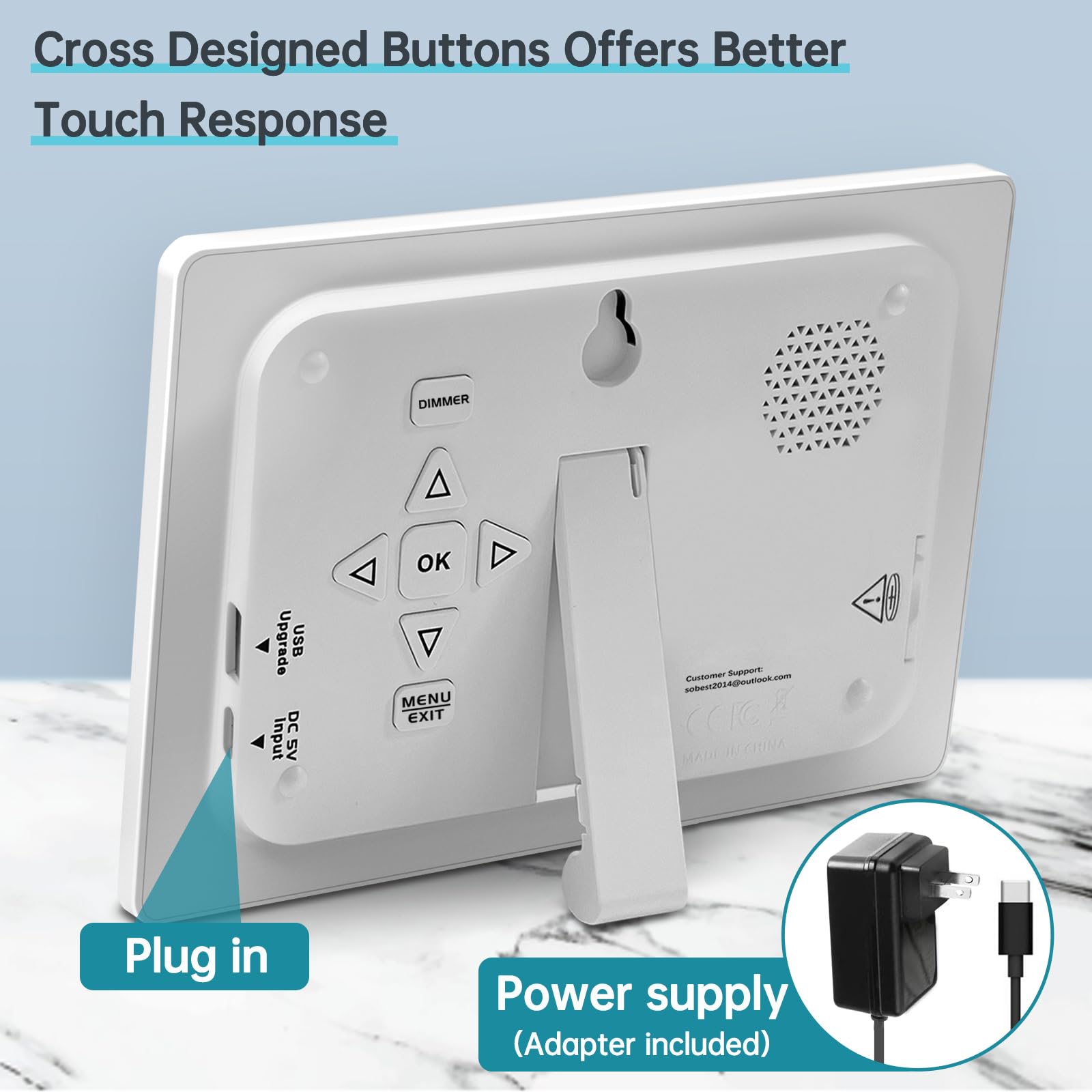 Soobest alarm clock is easy to set with simple button controls.