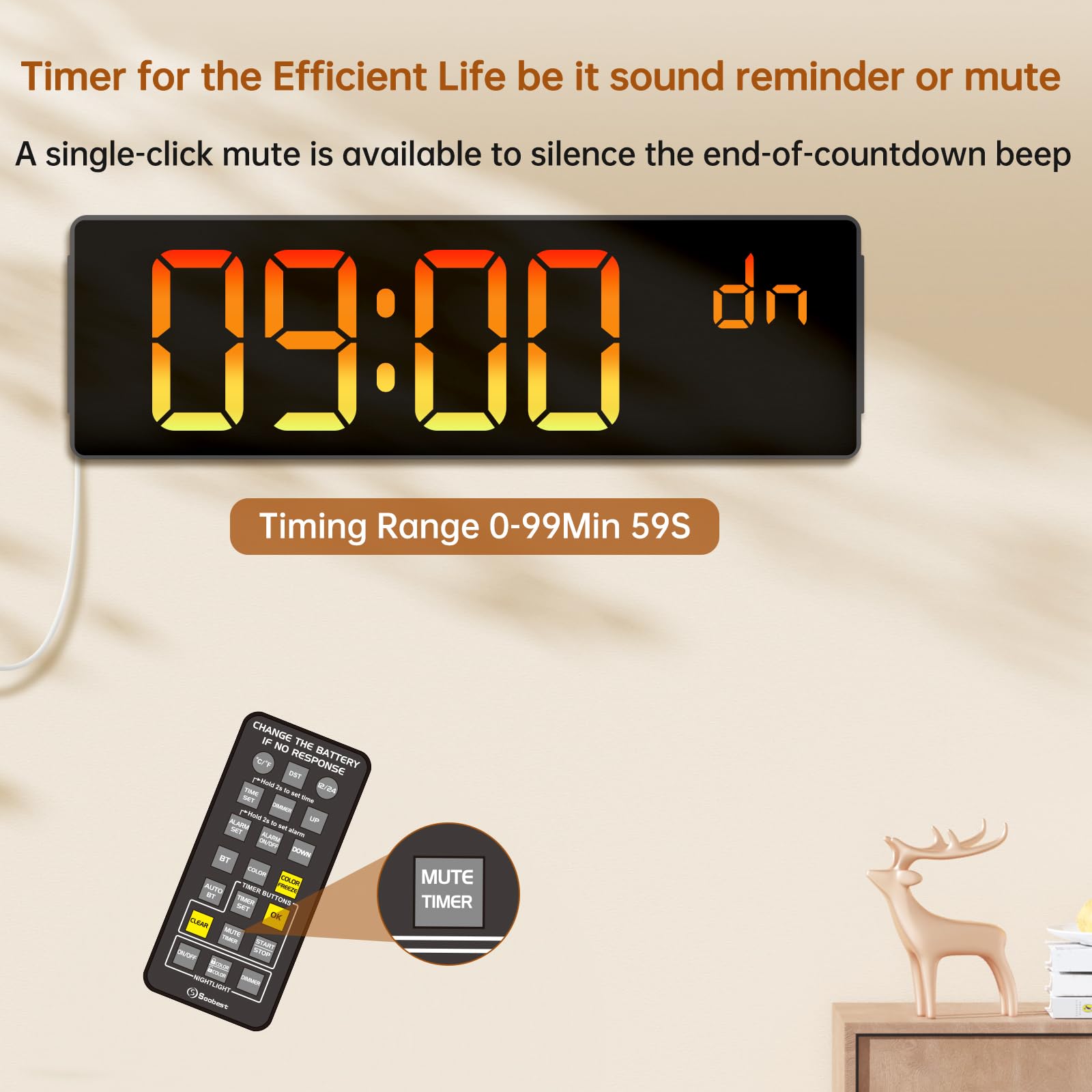 Soobest digital timer helps kitchen and gym timing and intervals
