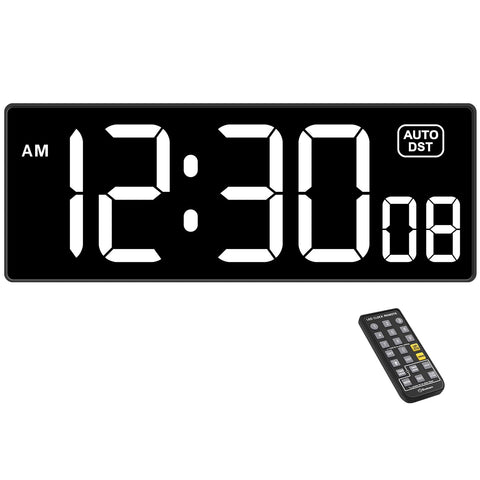 Soobest digital wall clock with 10.2-inch display for clear visibility from afar.