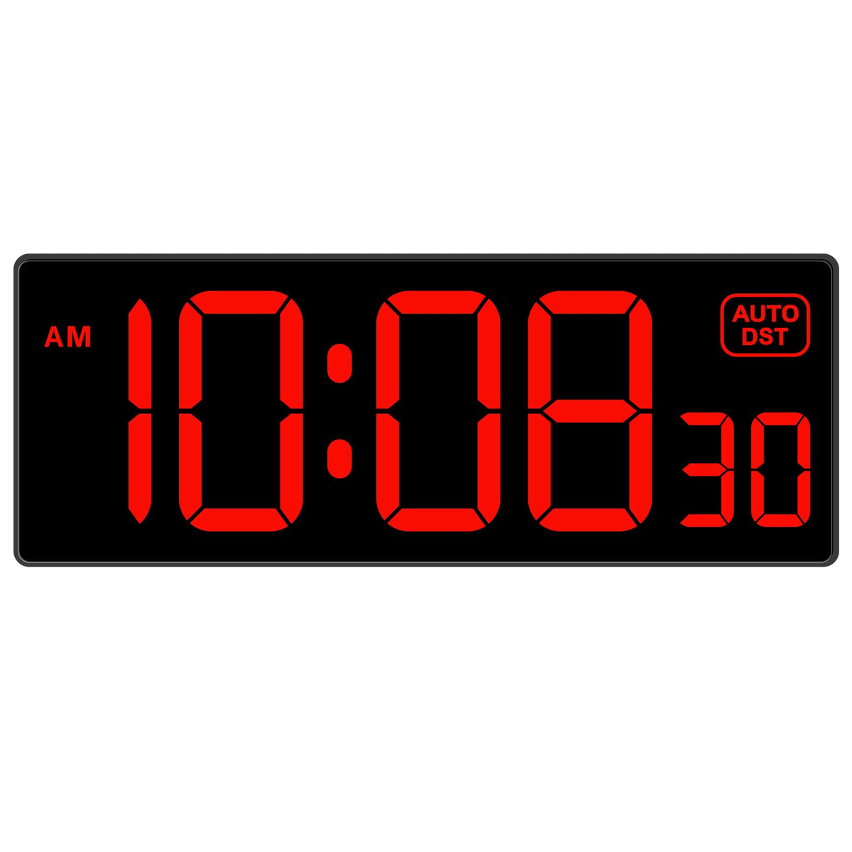 Soobest LED digital wall clock with a 10-inch display for easy room-wide readability