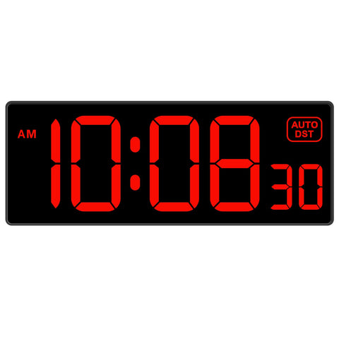 Soobest LED digital wall clock with a 10-inch display for easy room-wide readability