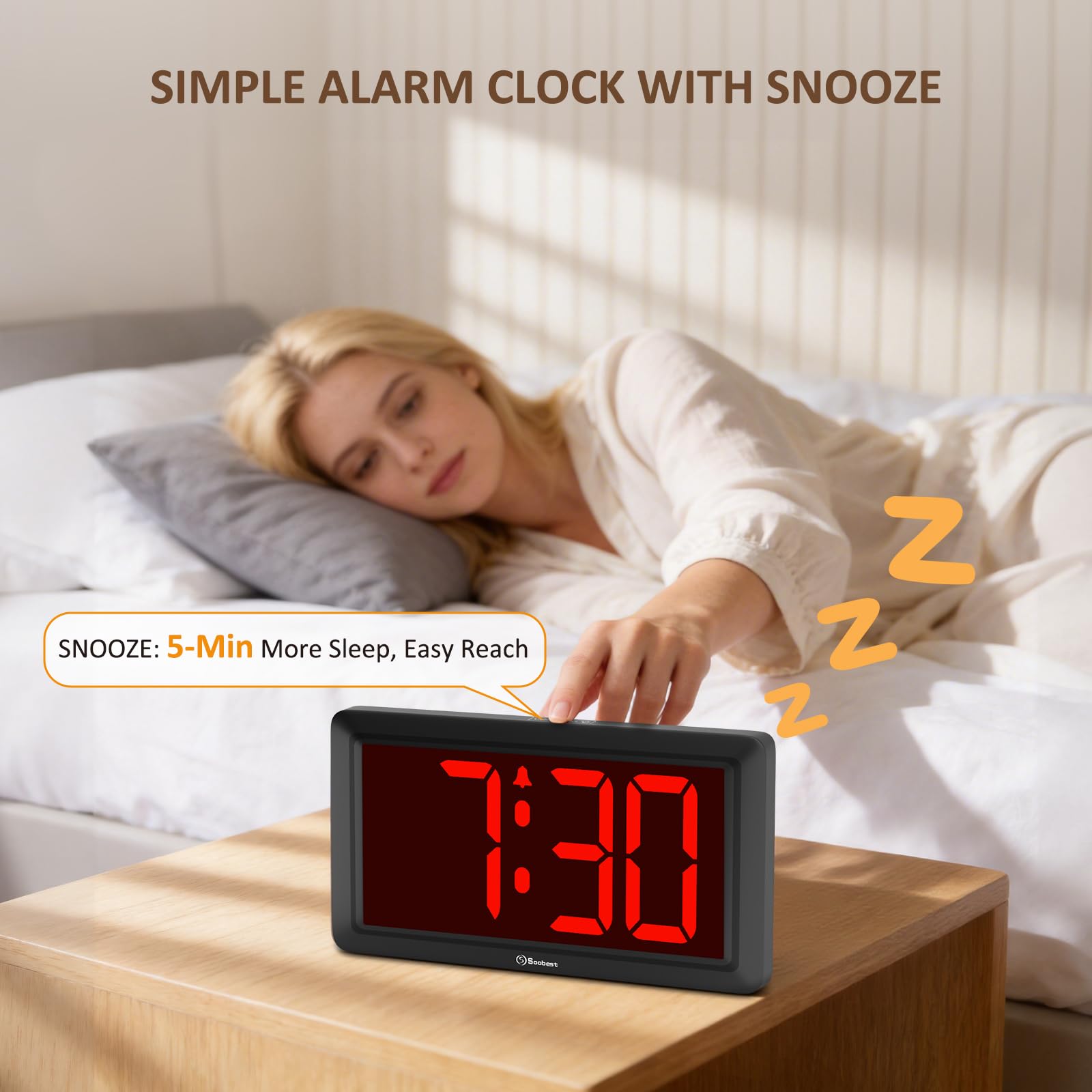 Soobest senior-friendly timepiece aids easy time checking.