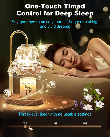 SooFoo dimmable candle warmer lamp provides customizable brightness levels.