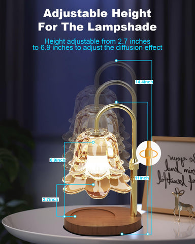 SooFoo height-adjustable warmer lamp fits jars from 3.15 to 7.08 inches.