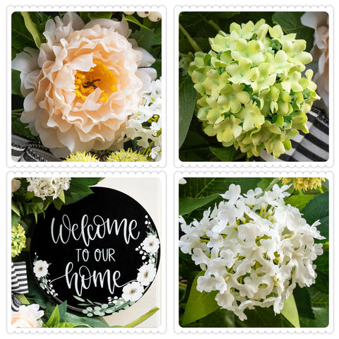 Soomeir delicate white accents add lively spring detail on any door