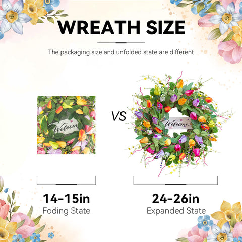 Soomeir durable artificial wreath maintains color and shape for year-round front door appeal.