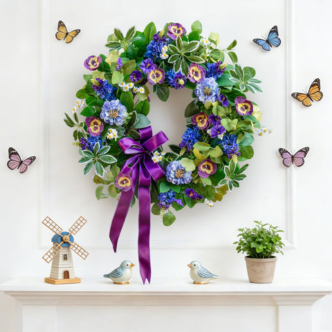 Soomeir lightweight wreath for easy hanging and low maintenance.