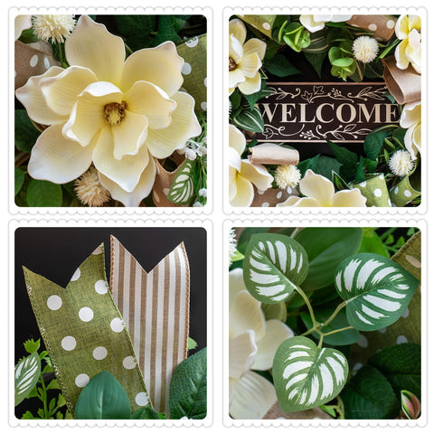 Soomeir farmhouse burlap ribbon accents add texture without overpowering blooms.