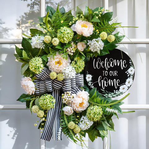 Soomeir greenery and flower balls add volume and natural layering