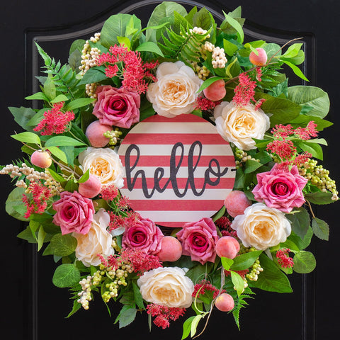 Soomeir outdoor-front-door wreath complements porches and entryways.