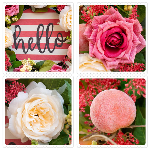 Soomeir outdoor-ready wreath uses UV-protected florals for durable year-round display.