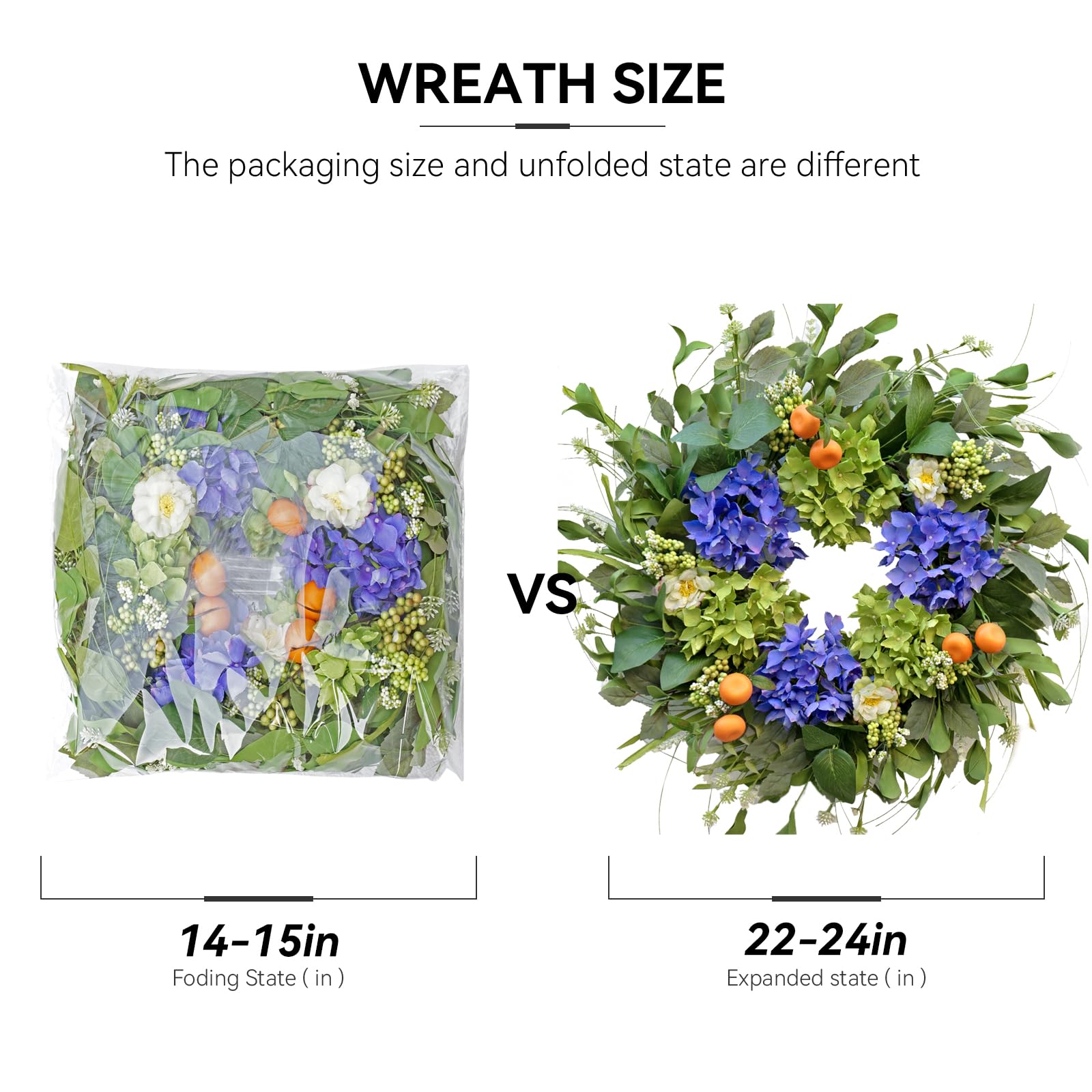 Soomeir rustic farmhouse wreath suits modern and vintage home decor