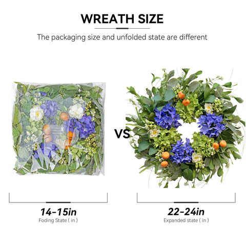 Soomeir rustic farmhouse wreath suits modern and vintage home decor