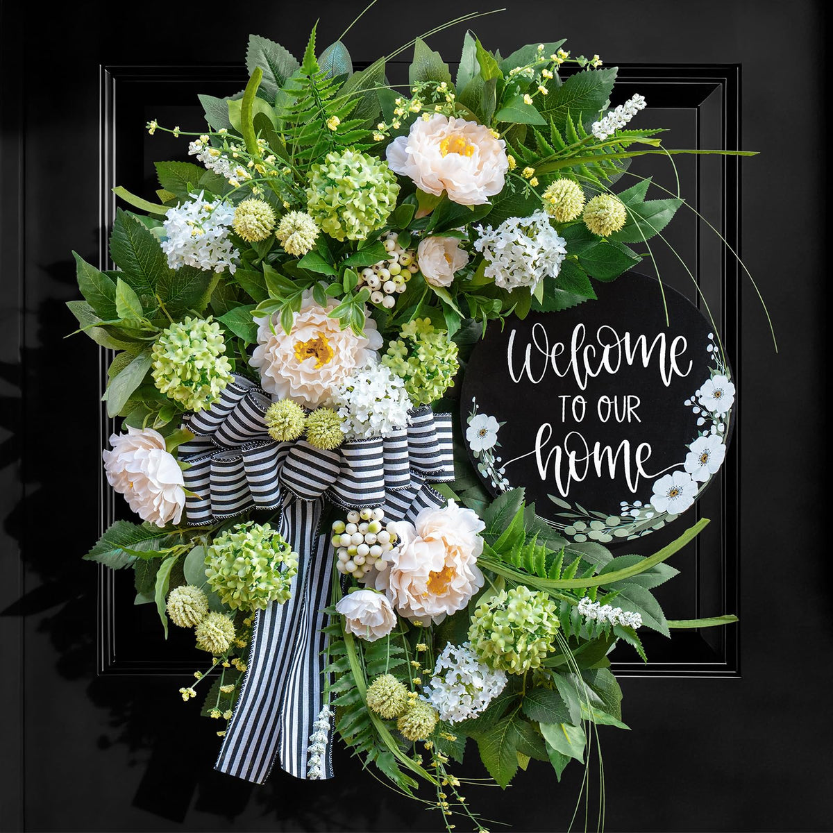 Soomeir front door wreath with half-circle design for welcoming curb appeal