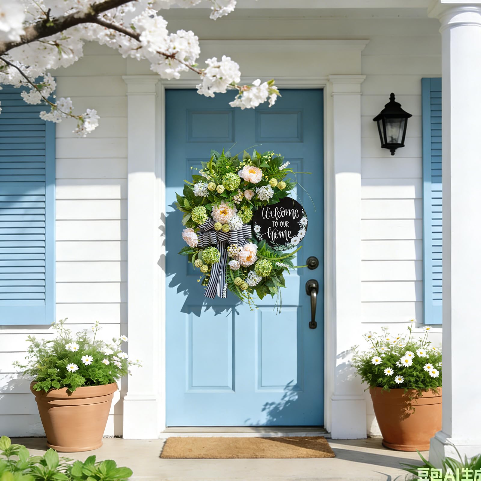Soomeir wreath offers versatile front door décor for seasons and gifting