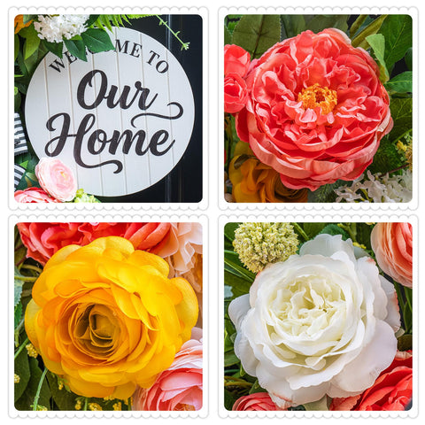Soomeir weather-ready outdoor wreath built for outdoor display and color retention.